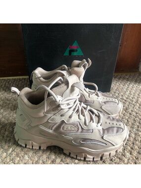 Fila Neutral-Tone Trail Chunky Sneakers in Beige